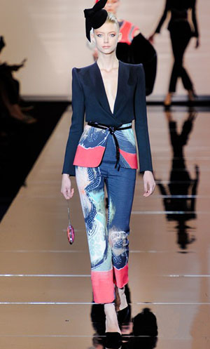 阿玛尼2011<em>和服</em>元素秋冬<em>女装</em>高级定制(下)-日