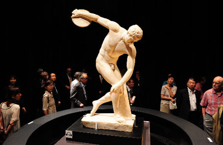 日本东京举行古希腊展展出作品包括掷铁饼者