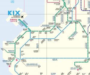 和歌山县与关西机场的铁道交通图-近畿地方_大