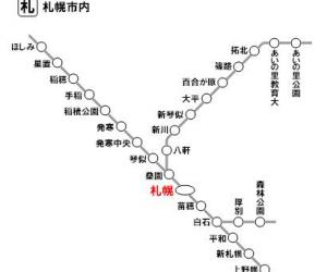 札幌市的JR路线图-北海道_札幌市_函馆市_小