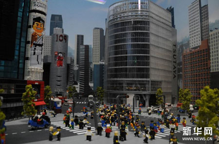 乐高积木搭建微缩版东京街景