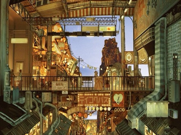 虚拟世界 二次元的街道画像