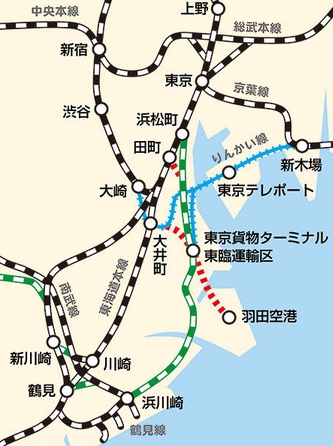 JR东日本拟新建线路连接东京市区至羽田机场