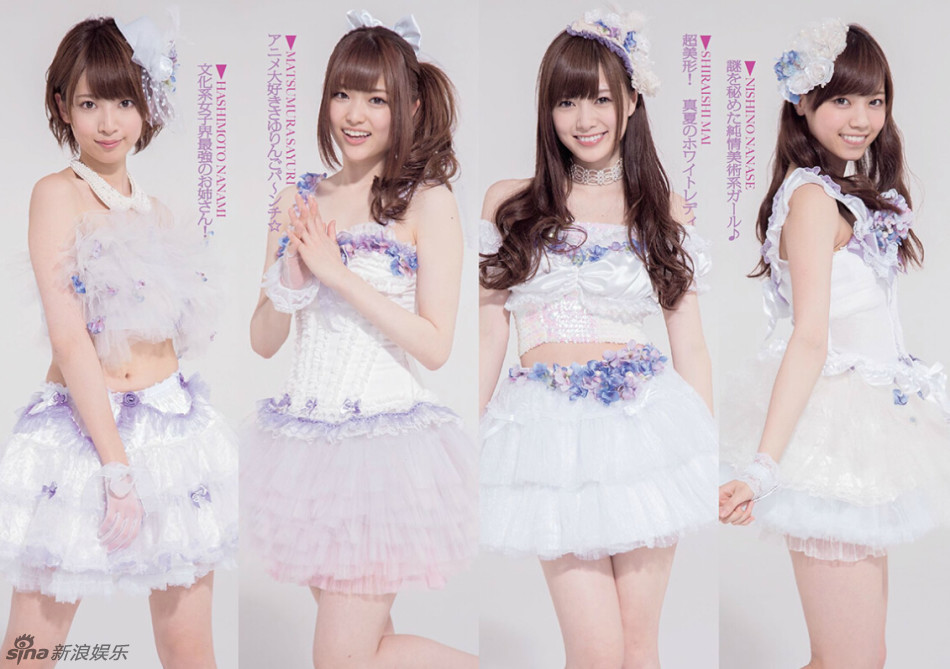 日本少女组合乃木坂46写真白裙清纯似天使