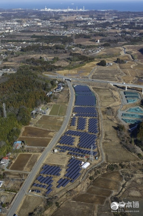 福岛县大熊町建成町内首座太阳能发电站