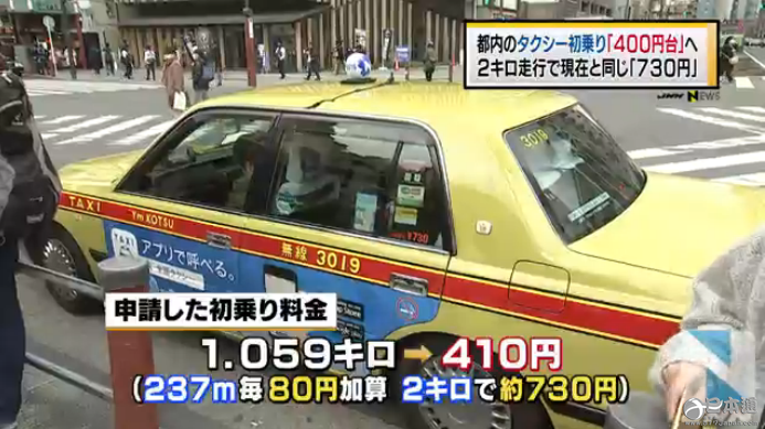 东京出租车或从明春开始下调起步价