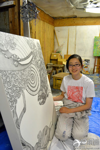 长崎女高中生在“枕崎国际艺术赏展”上获奖
