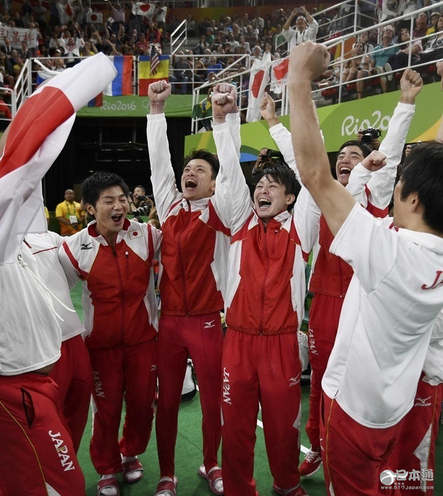 里约奥运体操男团日本夺冠 中国队获铜牌