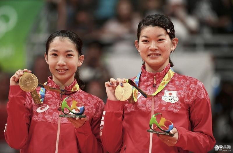 日本羽毛球女双逆转取胜 首夺奥运会金牌