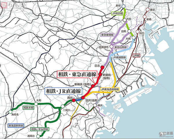 日本相铁直通线路开业延迟1至3年 建设费超4000亿日元