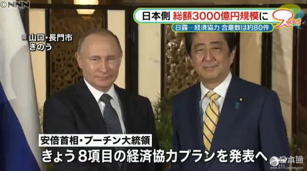 日本企业对俄经济合作总额约达3000亿日元