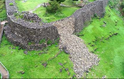 受七号台风大雨影响 冲绳县世界遗产今归仁城