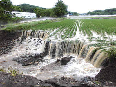 日本北海道各地遭受大雨灾害