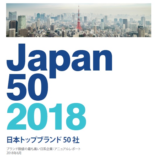2018年日本最具价值品牌50强：丰田集团独占四席 丰田汽车蝉联第一