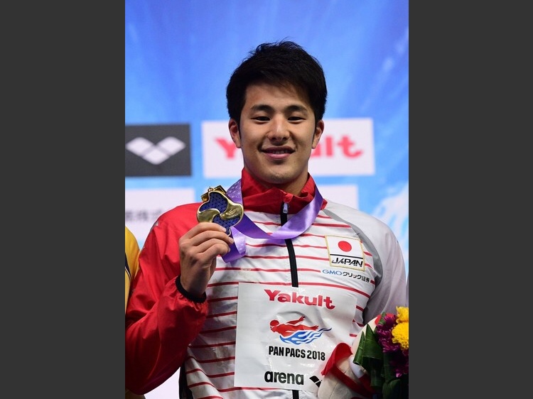 环太平洋游泳赛中 日本选手濑户大也获得200米蝶泳连胜