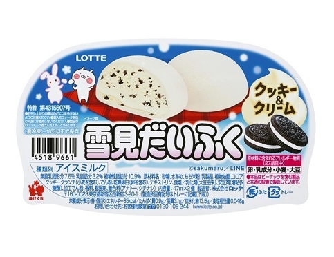 日本LOTTE冰淇淋“雪见大福”新口味“曲奇&奶油”即将上市