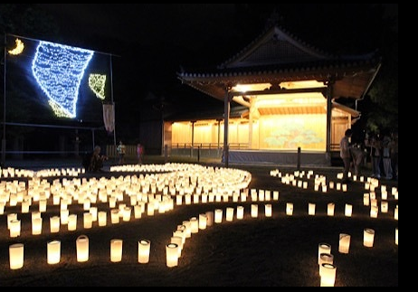 日本兵库县高砂市举办光之盛典“高砂万灯节”
