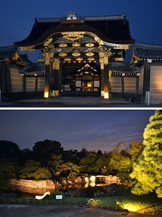 日本京都市二条城夜间特别公开 欣赏世界遗产的建筑景观