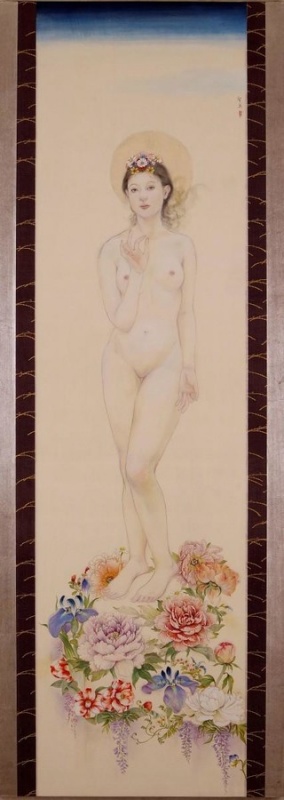 日本桑原圣美画家在银座举办个人画展“女神的画像”
