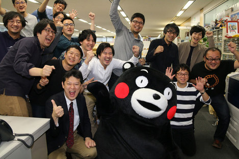 《海贼王》熊本复兴企划实施中 熊本熊到访编辑部表谢意