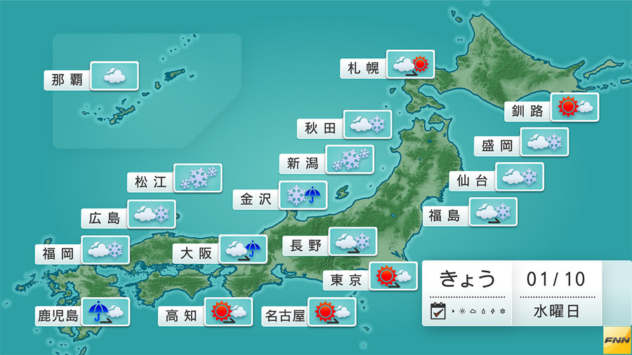 西日本将在10日迎来强降温天气