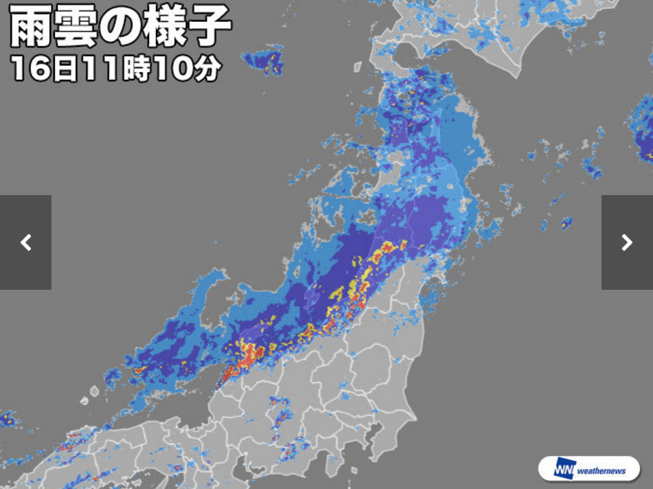 日本东北南部及北陆地区将拉起大雨警戒 总雨量或将超过200毫米