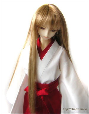 黑发白衣红裤之美 日本女子代表巫女