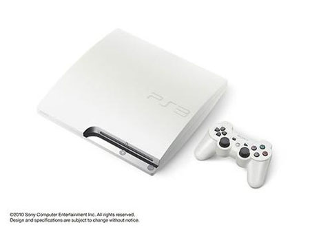 索尼320GB“经典•白色”PS3 10月上市 付糖果粉控制柄