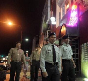 日本冲绳岛 美国军队的军事基地