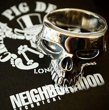 Neighborhood x Crazy Pig Designs推出骷髅银戒指！