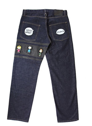 Peanuts与mastermind JAPAN推出史努比60周年原色丹宁牛仔裤