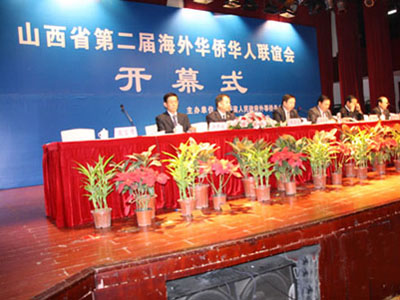 山西第二届海外华侨华人联谊会上旅日华人大谈发展