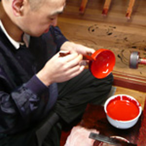 日本越前漆器手工技师的作品！