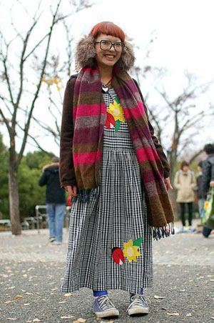 日本街拍 可爱少女装扮拼人气