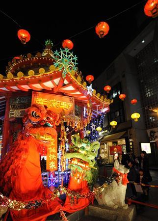 神户市南京町举行中国风 提灯节 日本通 神户市南京町举行中国风 提灯节 日本通