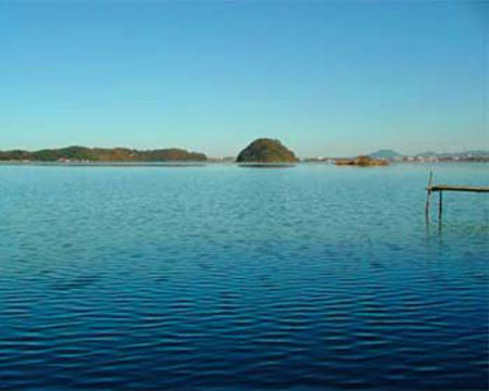 鸟取县东部自然风光 湖山池