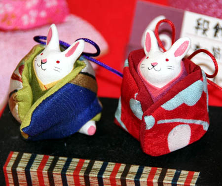 日本手工布艺店 招牌兔子工艺品