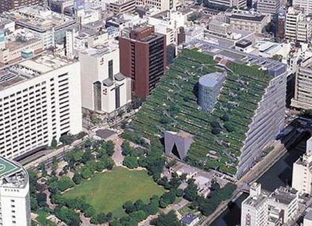日本福冈再现“古巴比伦空中花园”