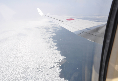 北海道纹别海域观测到浮冰