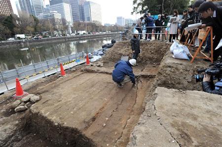 东京皇居附近发现江户城筑城时期的遗迹