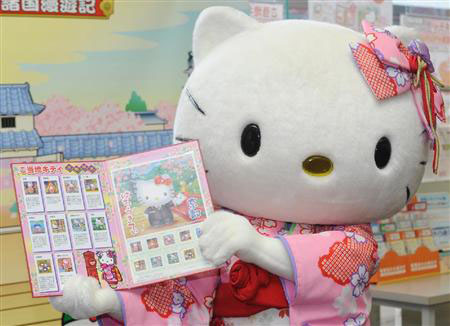 京都特色的Hello Kitty邮票发行
