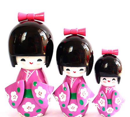 日本传统木偶 Kokeshi娃娃