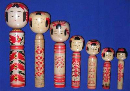 日本传统木偶 Kokeshi娃娃