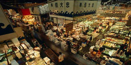 日本最大的鱼市-筑地鱼市