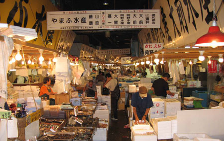日本最大的鱼市-筑地鱼市