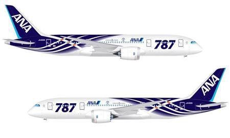 全日空公开“波音787”特殊涂装