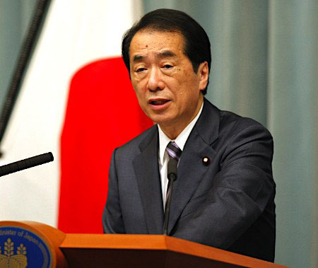 日本首相菅直人表明辞职条件将是3法案的成立