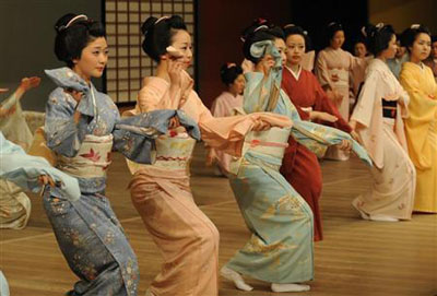 京都艺妓7日举行“繁华之都”联合彩排