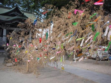 东京龟有香取神社举行七夕祭 游客为日本地震灾区祈福