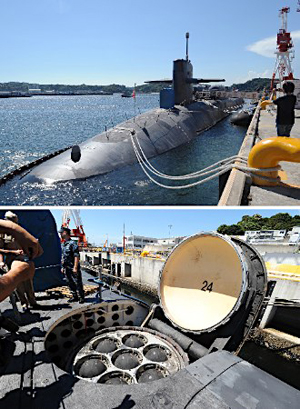 驻日美国海军公开巡航导弹核潜艇“俄亥俄”号